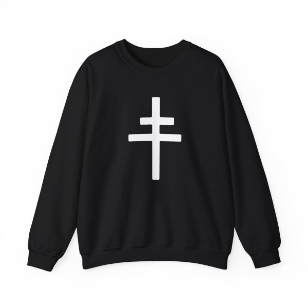 President White Cross Logo Unisex Heavy Blend™ Crewneck Sweatshirt